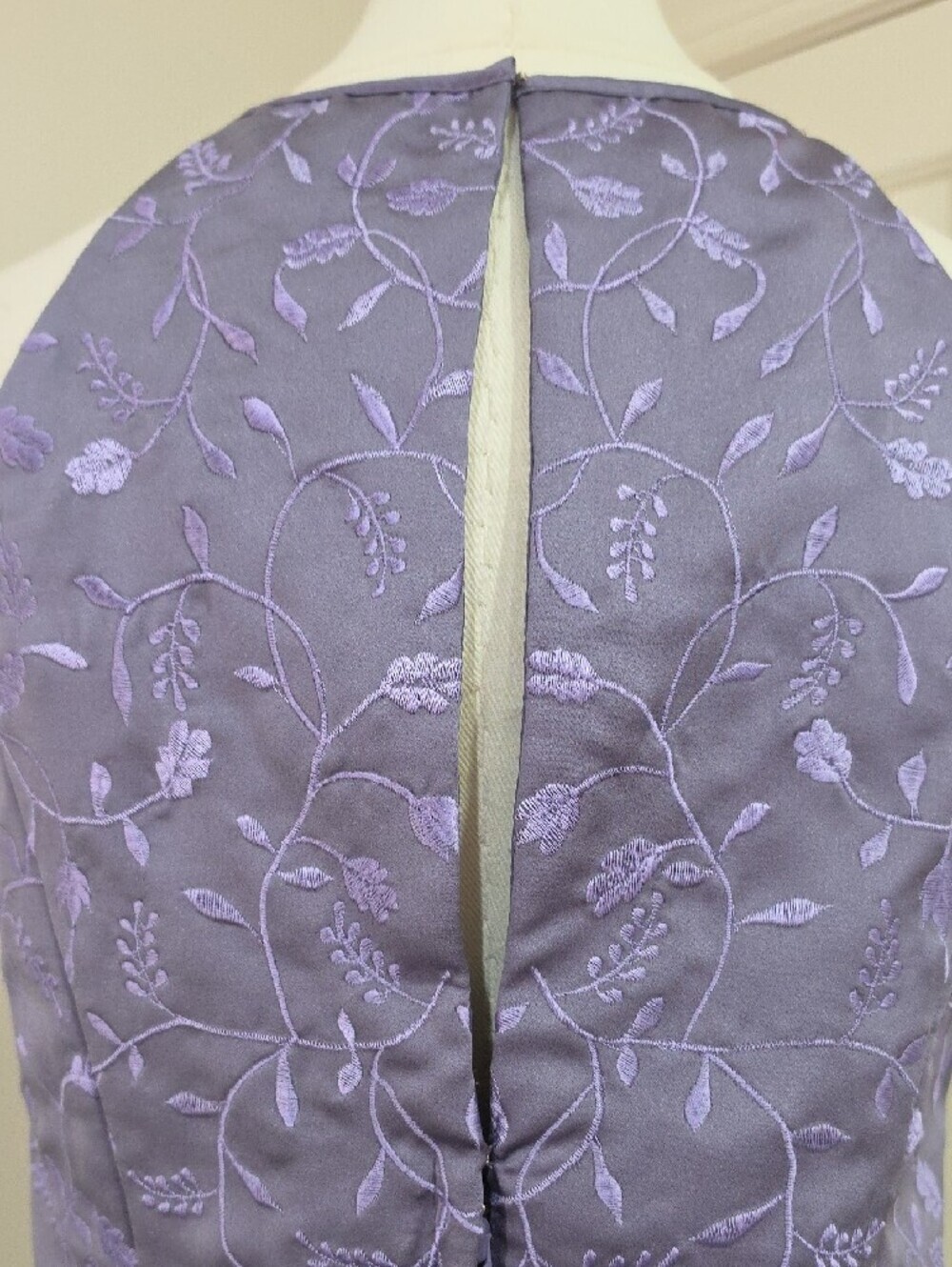 Mori Lee Two Piece Evening Gown-Lavender Satin Size 15/16 Fits Modern Size 10/12 - Picture 9 of 15